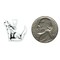 Sterling Silver Antiqued Wolf Charm Pendant Jewelry 19mm x 21mm